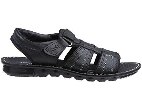 VKC Men s Black Synthetic Leather Sandals 3 VP 3065 BK G09 9