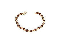 Ashvi 22 k Gold Plated Rudraksh Bracelet -- For - Men - NEIGHBOUR JOY