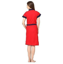 FeelBlue Cotton Double Shaded Bathrobe- Red (Free Size) - NEIGHBOUR JOY