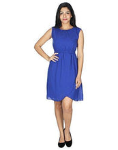 Hazle Avenue Vintage Women's A-line Blue Knee Length Empire Waist Party Dress - NEIGHBOUR JOY