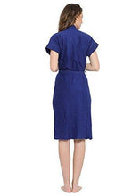 Superior Cotton Royal Blue Bathrobe (Free Size)