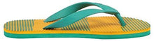 VKC Pride Men's Green and Yellow Rubber Flip-Flops - 9 UK