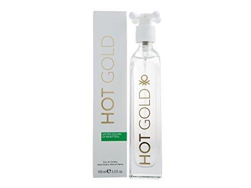 Benetton Hot Gold Eau de Toilette Spray for Women,3.3 Ounce