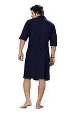 FeelBlue Navy Blue Men's Bathrobe (Full) - NEIGHBOUR JOY