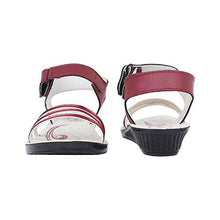 Earton Women's Footwear Maroon-817 Canvas Sandals (6 UK) - NEIGHBOUR JOY