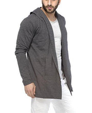 Tinted Men's Cotton Blend Hooded Cardigan
