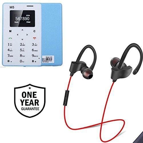 Captcha Micromax Unite Devices Compatible Certified Stereo Sound Qc-10 Jogger Bluetooth Earphones & Thin Credit Card Size Multifunctions Phone (1 Year Warranty)