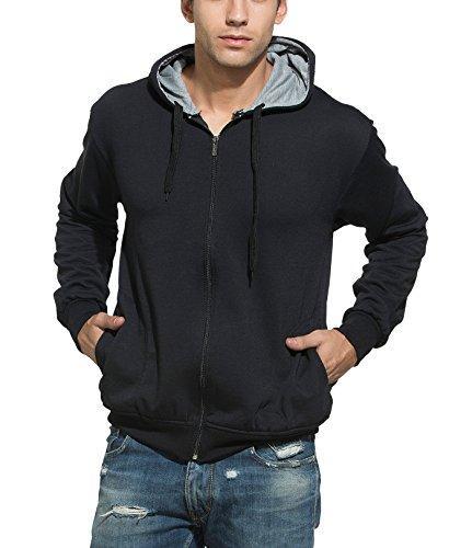 Alan Jones Solid Zipper Hooded Sweatshirt - NEIGHBOUR JOY