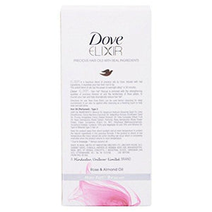 Dove Elixir Hair Fall Rescue Rose & Almond Hair Oil, 90ml