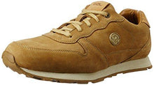 Woodland Men's Camel Leather Sneakers - 8 UK/India (42 EU)