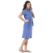 Superior Cotton Royal Blue Bathrobe (Free Size)