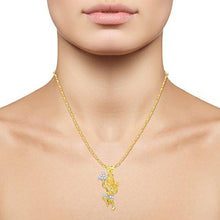 VK Jewels The Jai Hanuman Gold and Rhodium Plated Alloy God Pendant for Men & Women made with Cubic Zirconia - P1398G [VKP1398G]