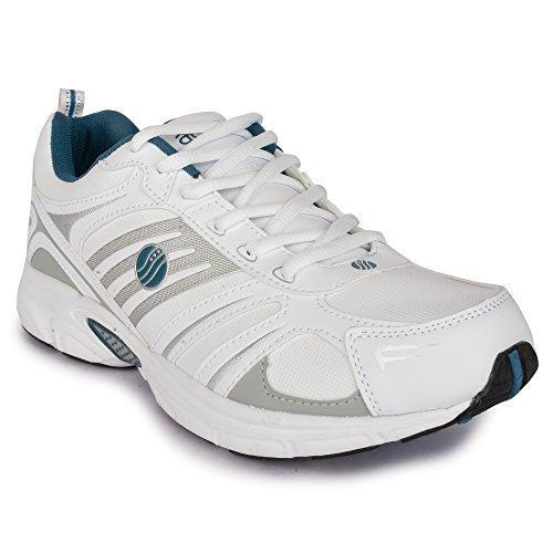 Action Shoes Men's White-Green Running Shoes - 9 UK/India (43 EU)(2009-WHITE-GREEN) - NEIGHBOUR JOY