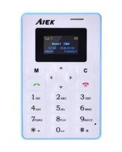 AIEK M5 BLUE by LASCOM INDIA Credit Card Size Mobile Phone with bluetooth dialer