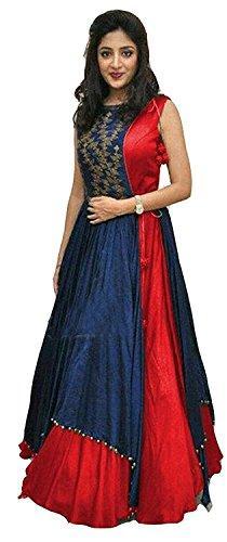 Dresses for women new arrival western party wear semistitched dress materials by Nine Street Store (red) - NEIGHBOUR JOY