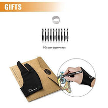 Parblo A610 10" x 6" Graphic Drawing Tablet with 8 Express Keys, 2 P50S Rechargeable Pen, Replacement Nibs, Transparent Film and Two-Finger Glove - NEIGHBOUR JOY