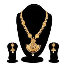 Apara South India Long Haram Mala with American Diamond and Pearl for Women - NEIGHBOUR JOY