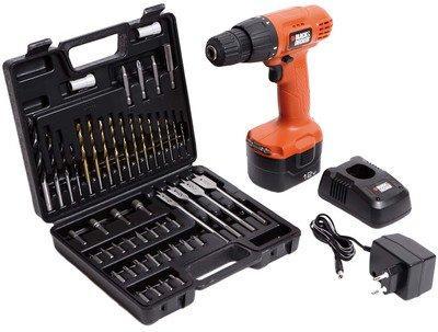 Black + Decker CD121K50 12-Volt Cordless Drill/Driver with Keyless Chuck and 50 Accessories Kit - NEIGHBOUR JOY