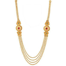 Reeva Gold Plated Multi-Strand Necklace With Earrings Set For Women - NEIGHBOUR JOY