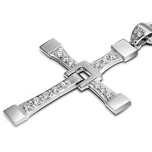 Fast And Furious Vin Diesel Inspired Cross Shaped Silver 18K White Gold Plated Austrian Crystal Elegant Trendy Style Beautiful Pendant For Men by Caratcube (CTC - 0078) - NEIGHBOUR JOY