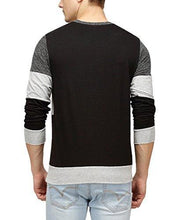 Campus Sutra Men's Cotton T-Shirt (SS16PRM_RNFSTRI_M_PLN_CHGRBL_M_Charcoal_Medium) - NEIGHBOUR JOY