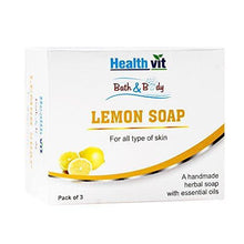 Healthvit Bath & Body Lemon Soap 75g - Pack of 3