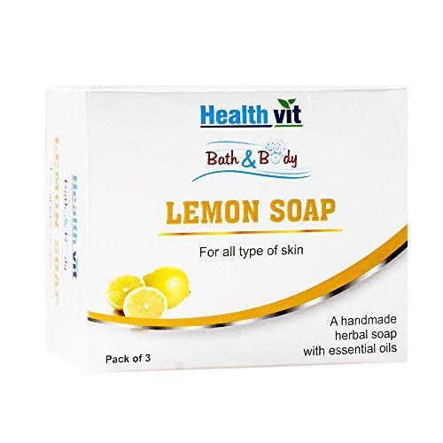 Healthvit Bath & Body Lemon Soap 75g - Pack of 3