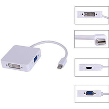 Ultima™3 in 1 Gold Plated Mini DisplayPort Thunderbolt to HDMI/DVI/VGA Display Port Cable Adapter for Apple Mac Book MacBook Pro MacBook Air Mac mini, Microsoft Surface Pro & Pro 2 3