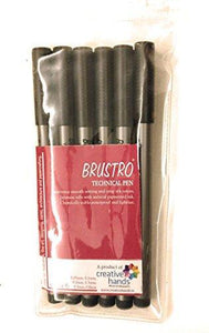 Brustro Technical Pen Black Assorted (Set Of 6) - NEIGHBOUR JOY