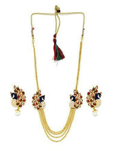 Sukkhi Gold Plated Multi Strand Necklace With Drop Earring For Women