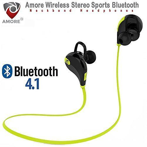 Amore Bluetooth 4.1 Wireless Stereo Sport Headphones Headset with Built In Mic Running Hiking Exercise Hi-Fi Sound Hands-Free Calling Compatible with Samsung Galaxy, Note, Edge, Gionee, Intex, Karbonn, Lenovo, Iphone, Nokia, Nexus, Oppo, Vivo, Coolpad, On - NEIGHBOUR JOY