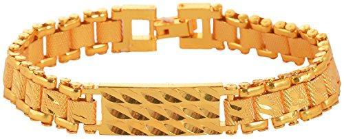 Handicraft Kottage Brass Rudraksha Gold Plated Chain Bracelet For Men - NEIGHBOUR JOY