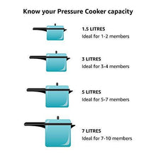Prestige Deluxe Plus Junior Induction Base Hard Anodized Pressure Handi, 4.8 Litres, Black