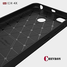 Chevron Xiaomi Redmi 4 [May 2017 Launch] Back Cover Case, Heavy Duty Shock Proof TPU Case for Mi Redmi 4 Mobile Premium Protection, Metallic Black by Chevron - NEIGHBOUR JOY