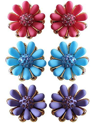 Colorful Befikare Stud Earrings in Flower Shape - NEIGHBOUR JOY