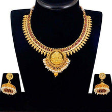 Spargz New Designer Gold Plated Brass Metal Perl & Synthetics Stone Necklace Set For Women - NEIGHBOUR JOY