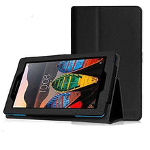 IndiSmack PU Leather Flip Flap Case Book Cover Stand For Lenovo Tab 3 730X 7 inch Tablet,Black - NEIGHBOUR JOY
