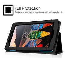 IndiSmack PU Leather Flip Flap Case Book Cover Stand For Lenovo Tab 3 730X 7 inch Tablet,Black - NEIGHBOUR JOY
