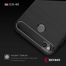 Chevron Xiaomi Redmi 4 [May 2017 Launch] Back Cover Case, Heavy Duty Shock Proof TPU Case for Mi Redmi 4 Mobile Premium Protection, Metallic Black by Chevron - NEIGHBOUR JOY