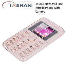 TS-888 Slim Card Size Light Weight and Stylish GSM Mobile Phone (gold)