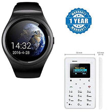 Captcha Lenovo ZUK Z1 Compatible Certified T11 Smart watch With Sim Card Facebook and WhatsApp Support With Ultra Slim ATM Credit Card Size Mobile Phone (1 Year Warranty)