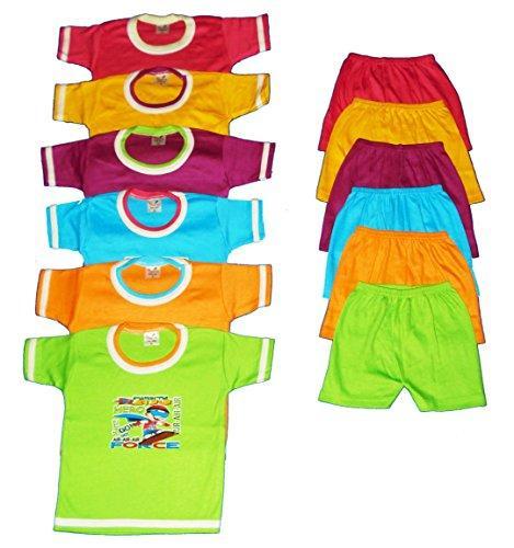 6 Piece -Apt Padhus Baby Boys Cotton Dress PF050_Multicolor_6-12 Months) - NEIGHBOUR JOY