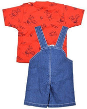 Kuchipoo Baby Boys Dungaree Set (KUC-DUN-122, Blue & Red, 0.6-1 Years) - NEIGHBOUR JOY