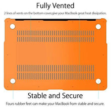MOCA' Hard Shell Skin Cover Case For Apple MacBook Air 13" 13.3" inch A1369 , A1466 With 3 SAViOUR Accessories (Orange)