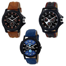 Armado Combo pack of 3 Analogue Blue, Black Dial Mens Watch-Ar-621251 - NEIGHBOUR JOY