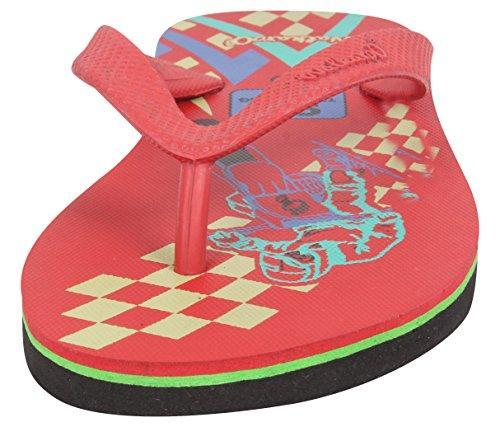 Men's Red Rubber Flip-Flops