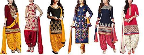 Dresses for women party wear Designer Dress Material Today offers buy online in Low Price Sale Multi Color Poly Cotton Fabric Free Size Salwar Suit Material - NEIGHBOUR JOY