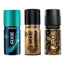 Axe Dark Temptation, Gold, Apollo Deodorant Bodyspray 150 ml (Set Of 3)