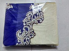 Fresh@Fashion Women's Semi Stitched Georgette 2 Piece Gown (fs1010) (Blue & Cream) (Free Size) - NEIGHBOUR JOY