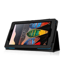 IndiSmack PU Leather Flip Folio Case Cover cum Stand for Lenovo Tab3 7 Essential Only- Black - NEIGHBOUR JOY